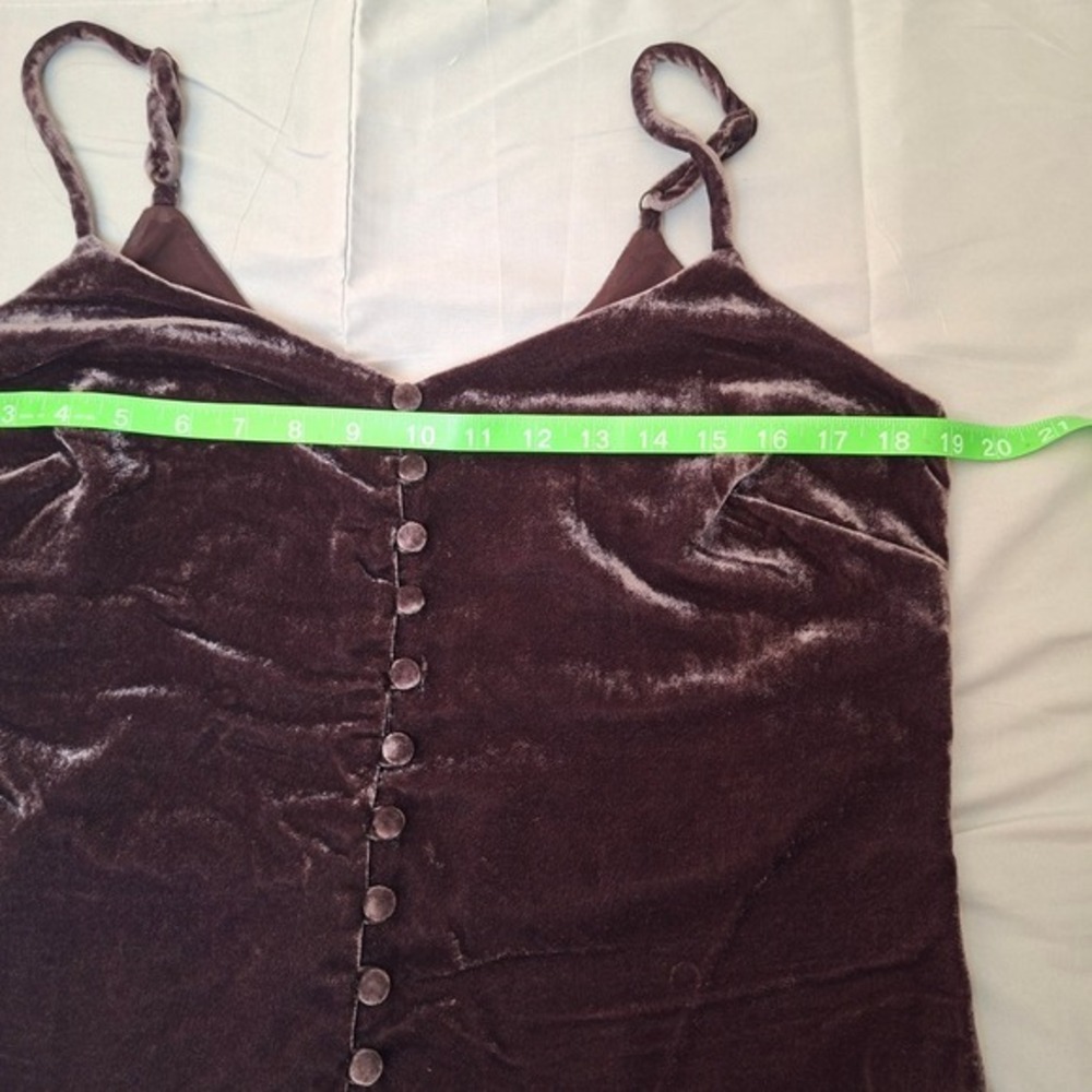 Cupcakes & Cashmere Chocolate Brown / Purple Delaine Velvet Cami - Picture 5 of 7